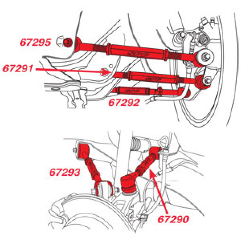 SPC Performance Honda/Acura Rear Adjustable Arms Set of 5 for 2003-2007 Accord and TSX - Image 4