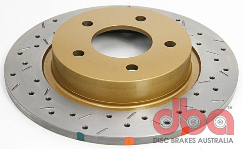 DBA 42957XS 4000 Series Rear Drilled & Slotted Brake Rotor for Mazda 3 and MazdaSpeed3