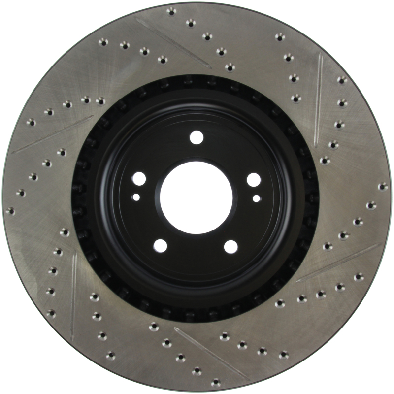 StopTech Part Number 127.46076R Drilled and Slotted Sport Brake Rotor for Mitsubishi Lancer - Image 9
