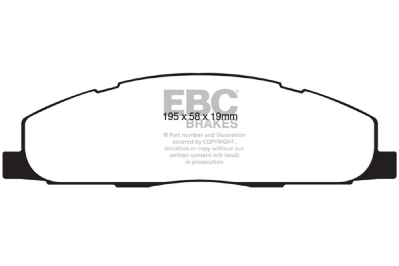EBC Brakes ED91848 Extra Duty Rear Brake Pads for Dodge Ram 2500 and 3500 (2013, 2009-2010 Models) - Image 3