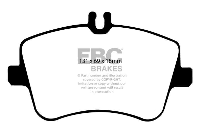 EBC Redstuff Ceramic Low Dust Front Brake Pads for Mercedes-Benz C230 (W203) 2004-2009 - Image 3