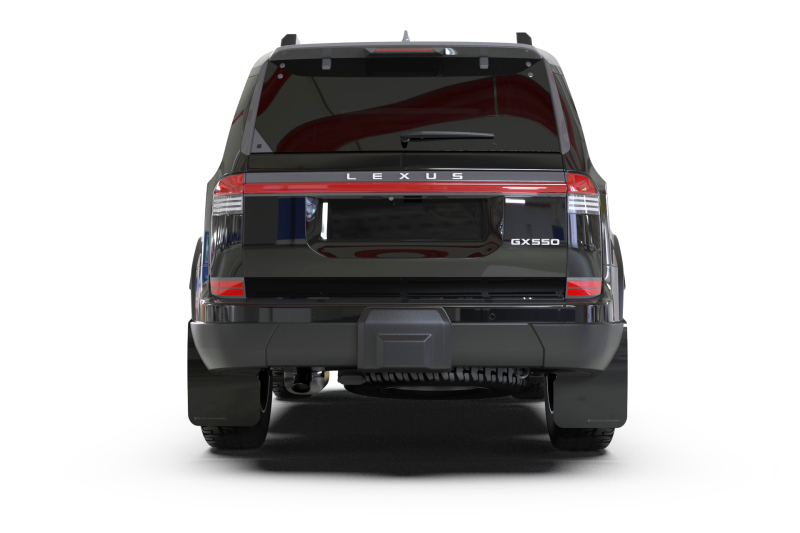 Rally Armor Lexus GX 550 Luxury Black UR Mud Flap with Metallic Black Logo - Part MF162-BLK-UR-MBK - Image 3
