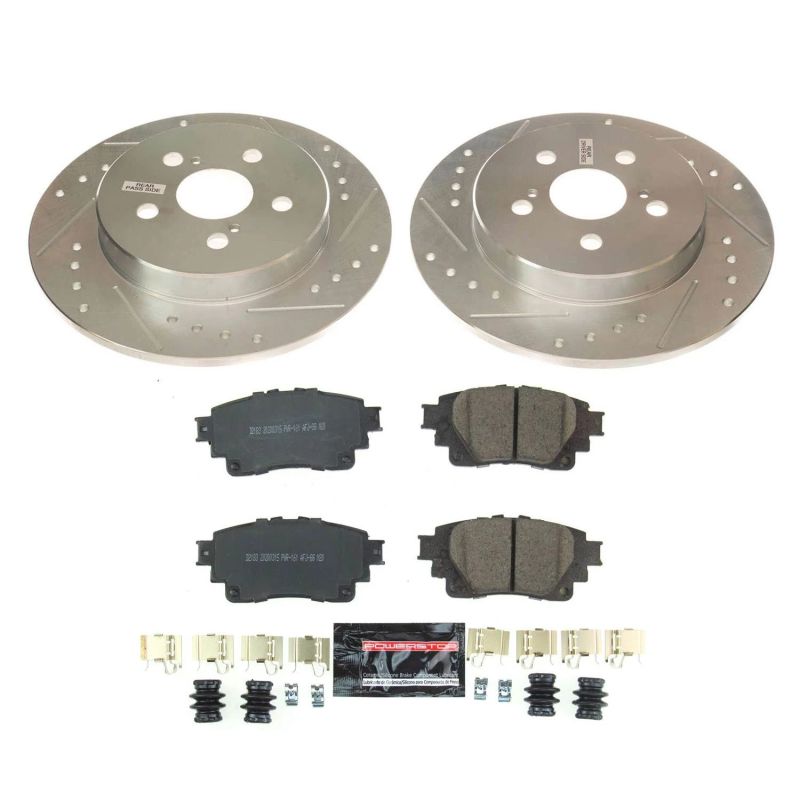 PowerStop Z23 Evolution Sport Brake Upgrade Kit for 2019-2021 Toyota Corolla Rear