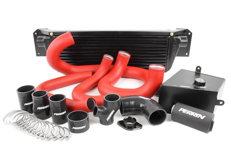 Perrin Performance Front Mount Intercooler Boost Tubes with Hardware for Subaru WRX 2015-2018 - Red - Image 2