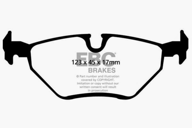 EBC Yellowstuff Rear Brake Pads for BMW Z3 and 3 Series (1999-2003) – Part DP41289R - Image 6