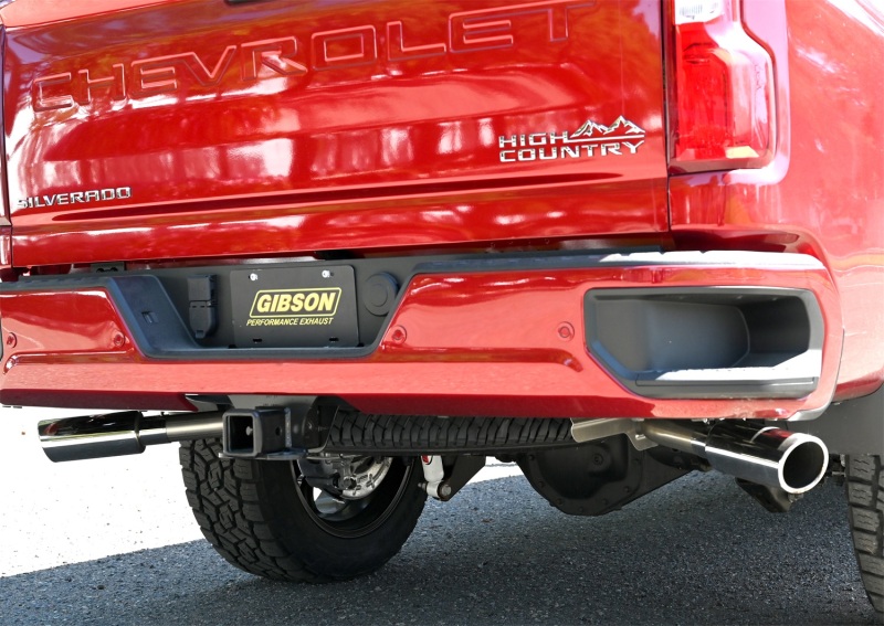 Gibson 20-22 Silverado and GMC Sierra 2500 HD 6.6L Crew Cab Dual Cat-Back Exhaust System Part 65714 - Image 3