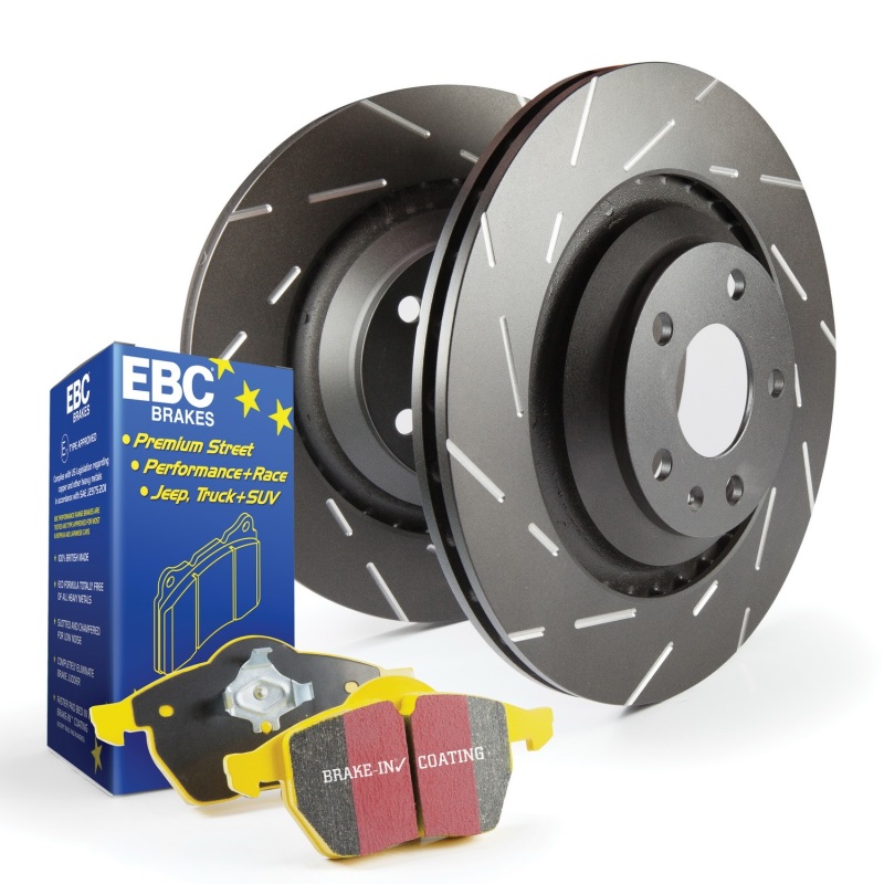 EBC S9 Brake Pad and Rotor Kit for Volkswagen CC 2010-2015 with Yellowstuff Pads and USR Slotted Rotors - Image 6