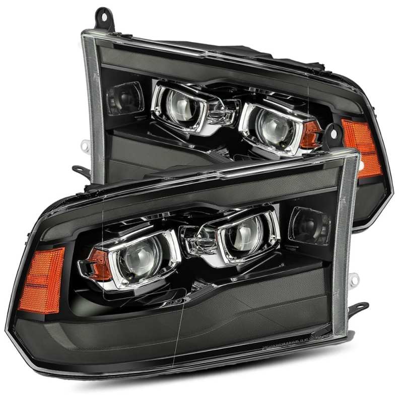 AlphaRex LUXX Series Projector Headlights for Ram 1500/2500 2009-2013 with Smoked DRL and Sequential Signal - Part #880540