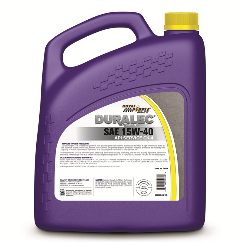 Royal Purple Duralec Super Diesel 15W-40 CK-4 Motor Oil - 1 Gallon - Image 2