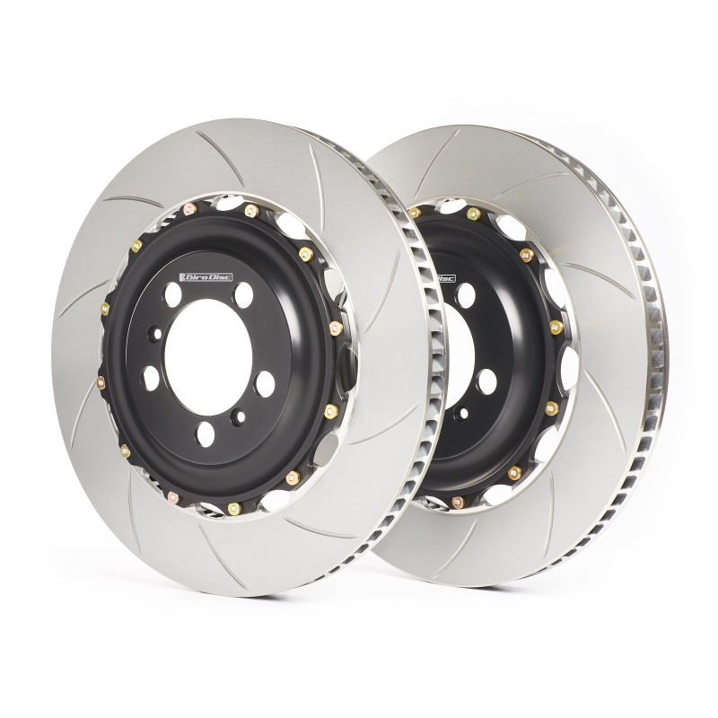 GiroDisc 2012+ Nissan GT-R R35 DBA 390mm Slotted Front Rotors with Drilled M12/M14 Lugs