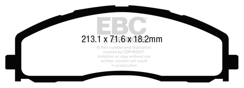 EBC Brakes ED93015 Extra Duty Front Brake Pads for Ford F-250 Super Duty (2013-2014) - Image 9
