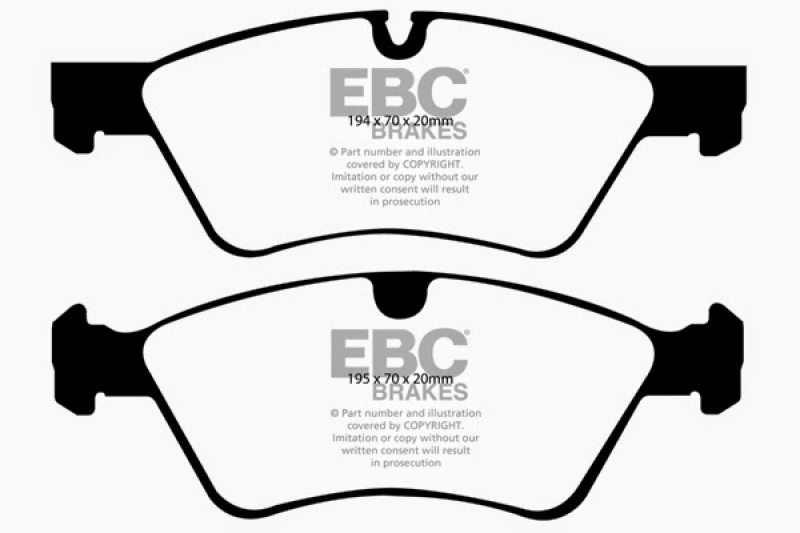 EBC Yellowstuff Front Brake Pads for Mercedes-Benz E550 and G55 AMG - Part Number DP41592R - Image 6
