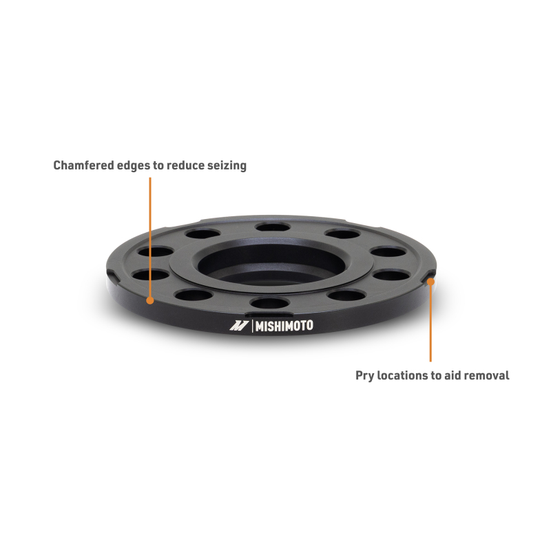 Mishimoto 5x120 Wheel Spacers with 72.6 Center Bore and M14x1.25 Thread - Black - Image 7
