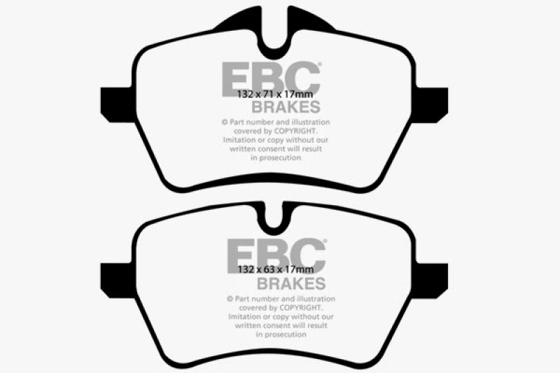 EBC Greenstuff 2000 Series Sport Front Brake Pads for Mini Cooper (2011-2013) – Enhanced Stopping Power with Minimal Dust - Image 5