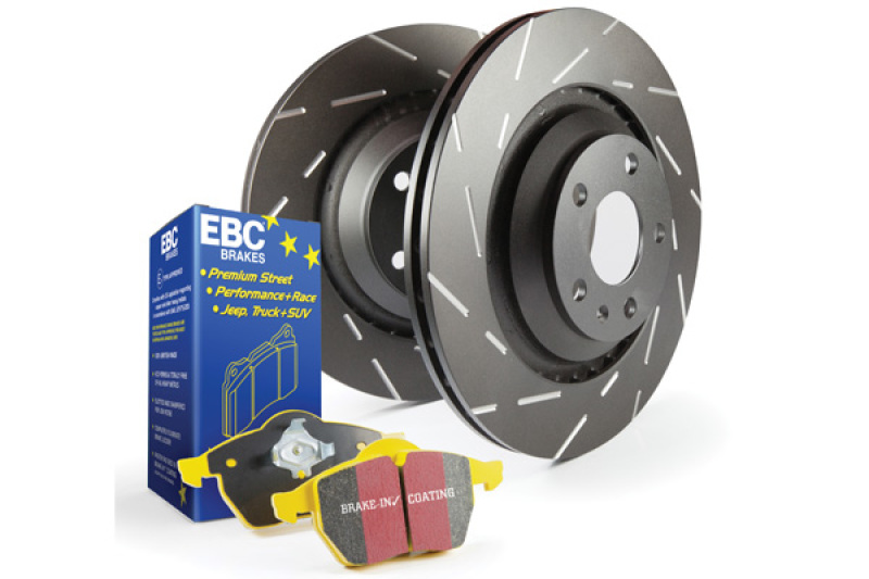 EBC S9 Brake Pad and Rotor Kit for Infiniti JX35, QX60, Nissan Pathfinder - High Performance Slotted Sport Rotors and Yellowstuff Pads - Image 3