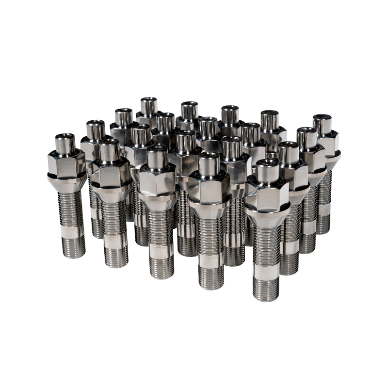 Wheel Mate Titanium Wheel Stud Conversion M14x1.25 to M14x1.5 - 74mm Length with 60-Degree Lug Nut