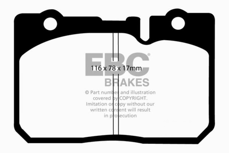 EBC Redstuff Ceramic Low Dust Front Brake Pads for Lexus LS400 1995-2000 - Image 6