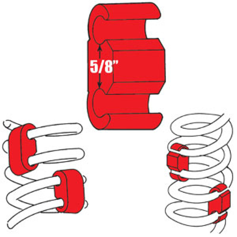 SPC Performance Coil Spring Stabilizer Set – 4 Pieces, Short-Nosed Design for Improved Suspension Compatibility - Image 3