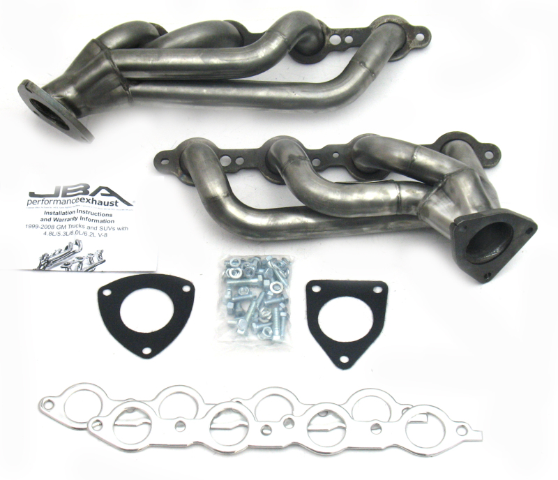 JBA 03-06 GM Truck 6.0L LS Without EGR 1-5/8 inch Primary Raw Stainless Steel Cat4Ward Header