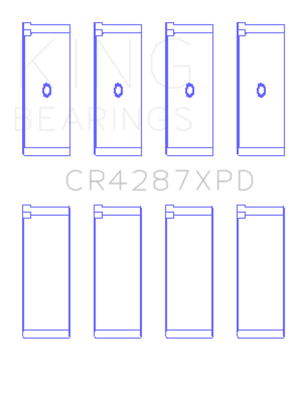 King Engine Bearings CR4287XPDSTDX Performance Rod Bearing Set for Honda B18C1/B18C5 Engines - Image 7