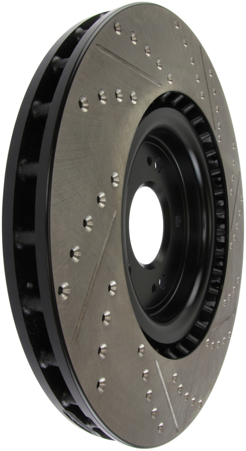 StopTech Part Number 127.46076R Drilled and Slotted Sport Brake Rotor for Mitsubishi Lancer - Image 6