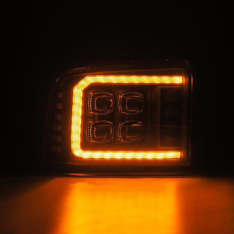 AlphaRex Nova-Series Projector Headlights for 2006-2007 Ford F-250 Super Duty – Black with Sequential Signal and Daytime Running Lights - Image 4