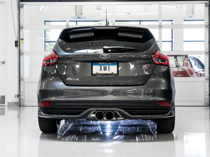 AWE Tuning Ford Focus ST Touring Edition Cat-back Exhaust – Non-Resonated with Chrome Silver Tips - Image 4