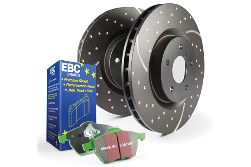 EBC S3 Brake Pad and Rotor Kit for 2014-2017 Acura MDX — Front Vented, Slotted Rotors with Greenstuff 6000 Pads - Image 3