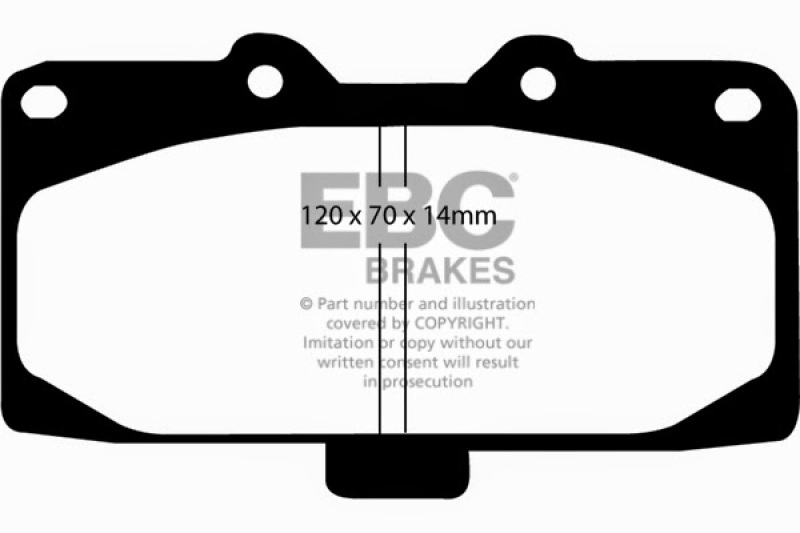 EBC Greenstuff 2000 Series Sport Brake Pads for Nissan Skyline R34 - Front, Part Number DP21200 - Image 5