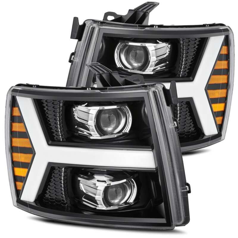 AlphaRex LUXX LED Projector Headlights for Chevy Silverado 1500 (2007-2013) - Plank Style with Sequential Signal and Daytime Running Lights - Image 9