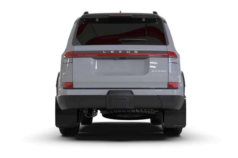 Rally Armor Lexus GX 550 Luxury Black UR Mud Flap with Metallic Black Logo - Part MF162-BLK-UR-MBK - Image 6