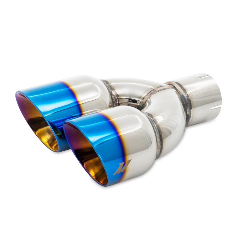 Mishimoto Dual Offset Exhaust Tips 2.5-Inch Inlet, 3-Inch Burnt Finish Slash Cut