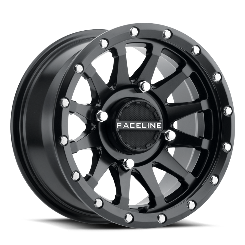 Raceline A95B Trophy 14x7 Inch Satin Black Powersports Wheel with 4x137 Bolt Pattern