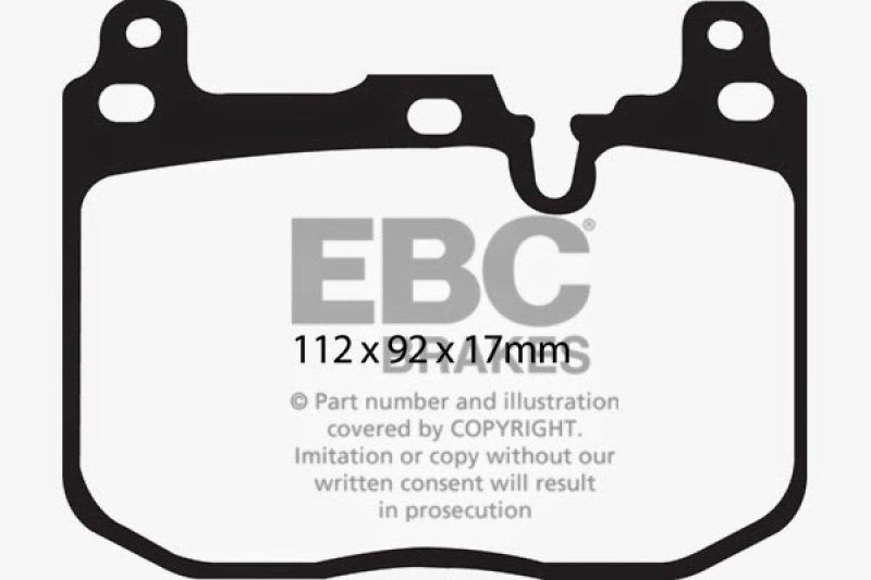 EBC Redstuff Ceramic Low Dust Front Brake Pads for BMW M3 F80 – Part Number DP32130C - Image 6