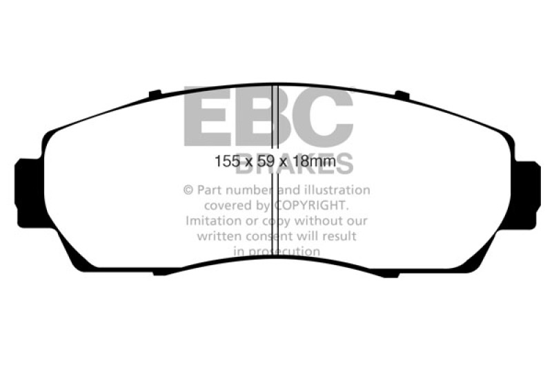 EBC Greenstuff 2000 Series Sport Brake Pads for Acura RDX & Honda Crosstour – Front Set - Image 6
