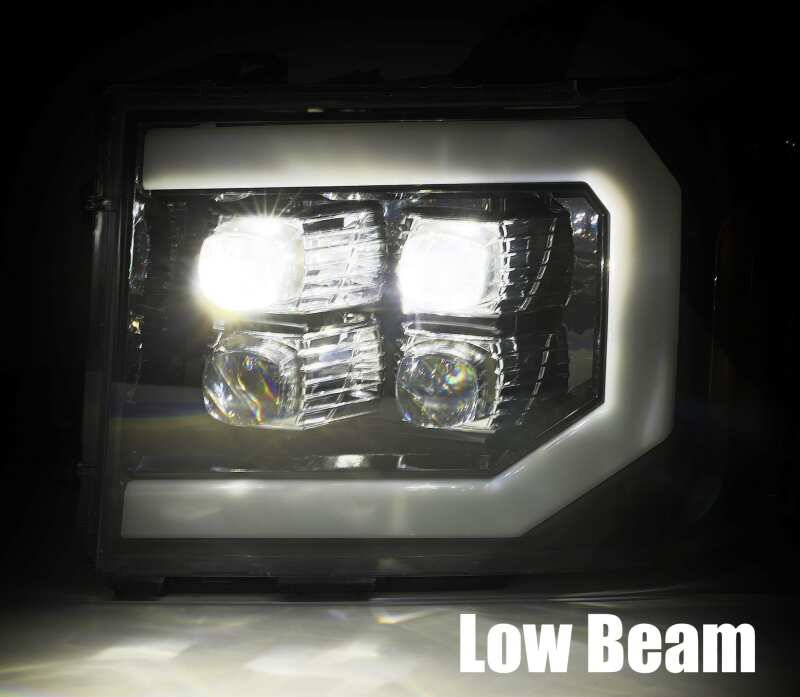 AlphaRex 07-13 GMC 1500HD NOVA Series LED Projector Headlights with Plank Style Gloss Black Finish - Image 10
