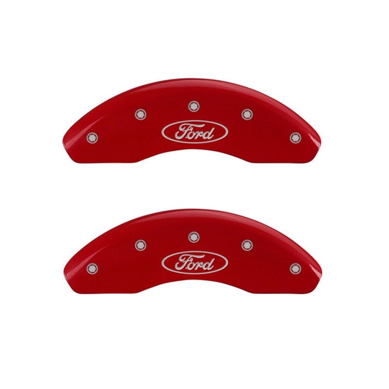 MGP Front Caliper Covers for Ford Fiesta 2011-2017 – Red Powder Coat Engraved with Oval Logo - Image 5