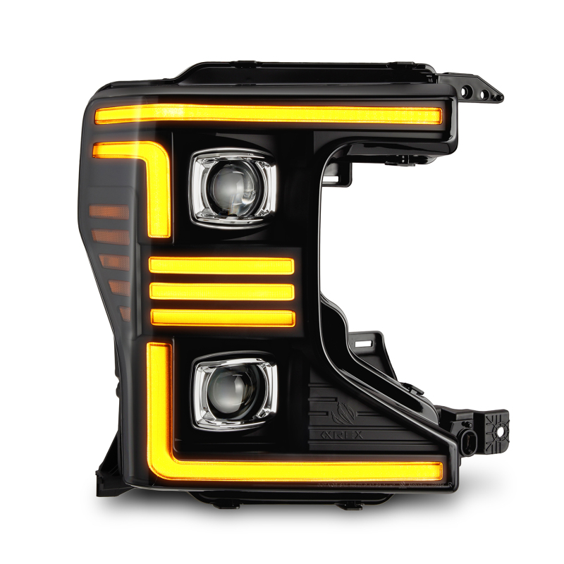 AlphaRex 20-22 Ford F150 Pro-Series Projector Headlights with Activation Light, Sequential Signal, and DRL - Black - Image 7