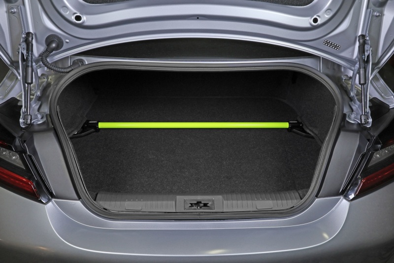 Perrin Performance Rear Shock Tower Brace for 2013-2025 Subaru BRZ, FR-S, 86, and GR86 – Neon Yellow - Image 2