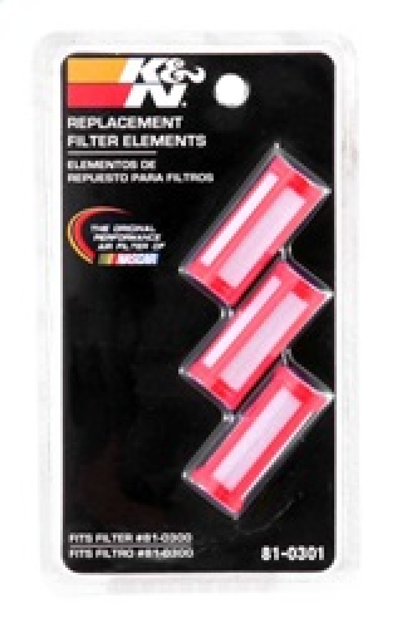 K&N Engineering Replacement Fuel Filter Element Kit for 81-0300 Clear View Fuel Filter, 3 Pack - Image 4