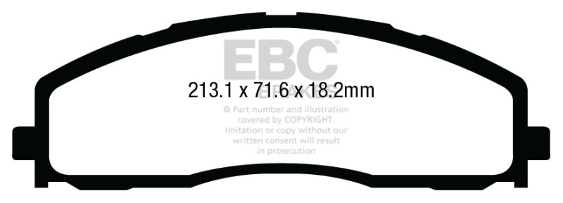 EBC Brakes ED93015 Extra Duty Front Brake Pads for Ford F-250 Super Duty (2013-2014) - Image 3