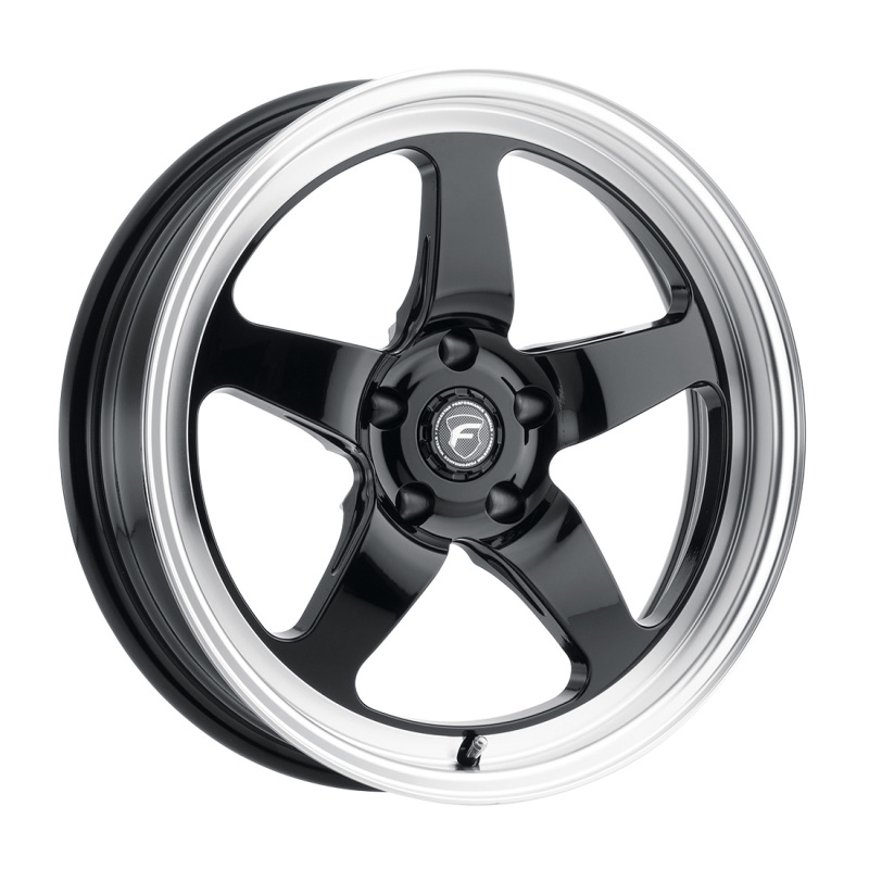 Forgestar D5 Drag 18x5.0 Inch Gloss Black Wheel with 5x120 Bolt Pattern and ET-23 Offset