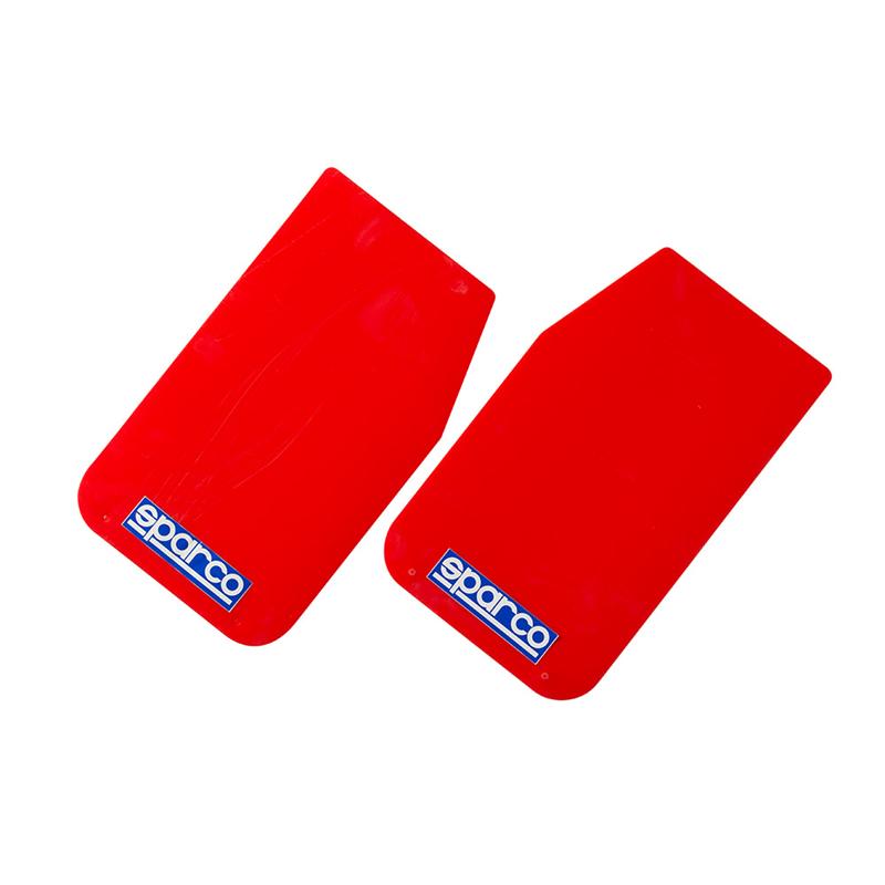 Sparco Red Mud Flap Pair Part Number 03791RS for Automotive Protection