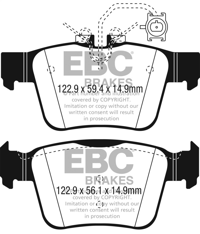 EBC Greenstuff 2000 Series Rear Brake Pads for Alfa Romeo Giulia and Maserati Levante - Image 9