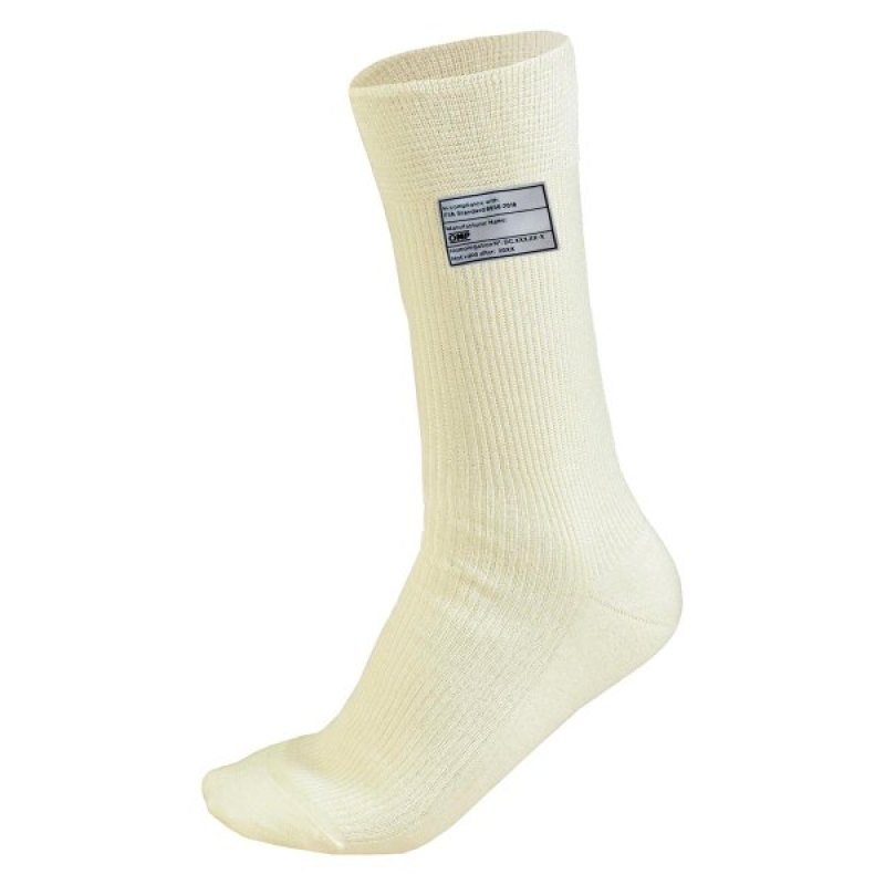 OMP Nomex Socks FIA 8856-2018 Certified Cream Size M - Automotive Racing Gear