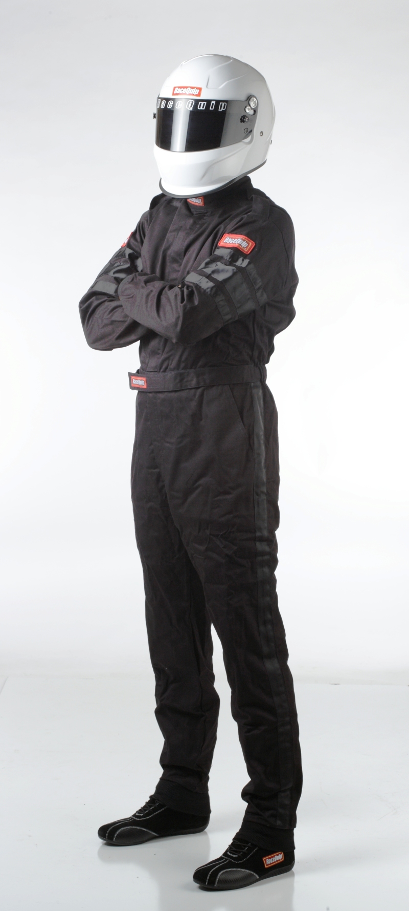 RaceQuip Black SFI-1 1-L Fire-Resistant Racing Suit - Large by Racequip Part #110005