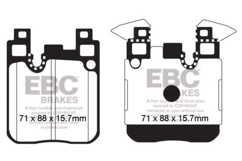 EBC Yellowstuff Rear Brake Pads for BMW M3 F80 – High-Performance Street & Track Use - Image 4