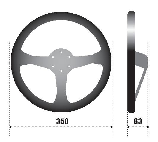 Sparco 015R345MLN Black Leather Steering Wheel for Automotive Applications - Image 3