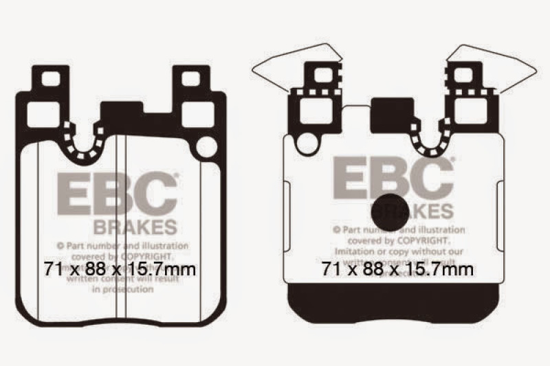 EBC Yellowstuff Rear Brake Pads for BMW M3 F80 – High-Performance Street & Track Use - Image 7