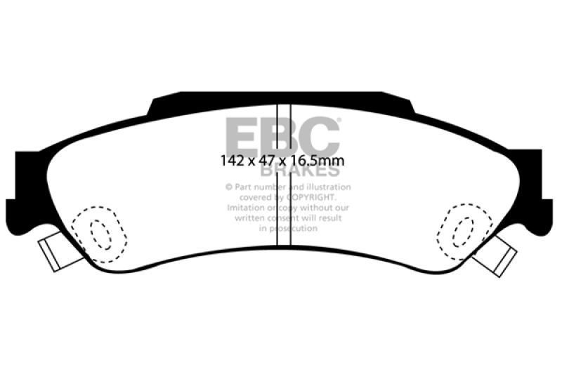 EBC Greenstuff 6000 Series Rear Brake Pads for Chevrolet S10 and Blazer (Part No. DP61602) - Image 3